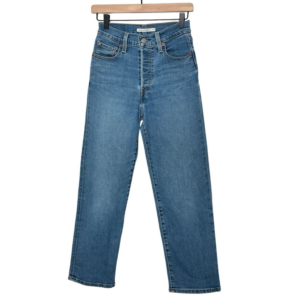 Levi’s Ribcage‎ Straight Ankle Jeans Size 25 High Rise Light Wash